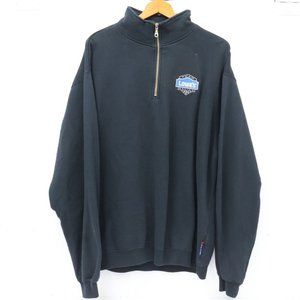 Lowes Racing Team Fleece Jacket Quarter Zip Size XL Black Henrick Motorsports